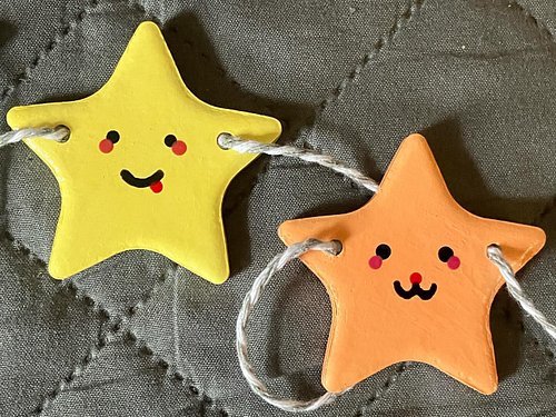 Some super cute ceramic star garlands available on my website ⭐️ link in bio or simply type in redpandacreates.com 🥰 sale is ...