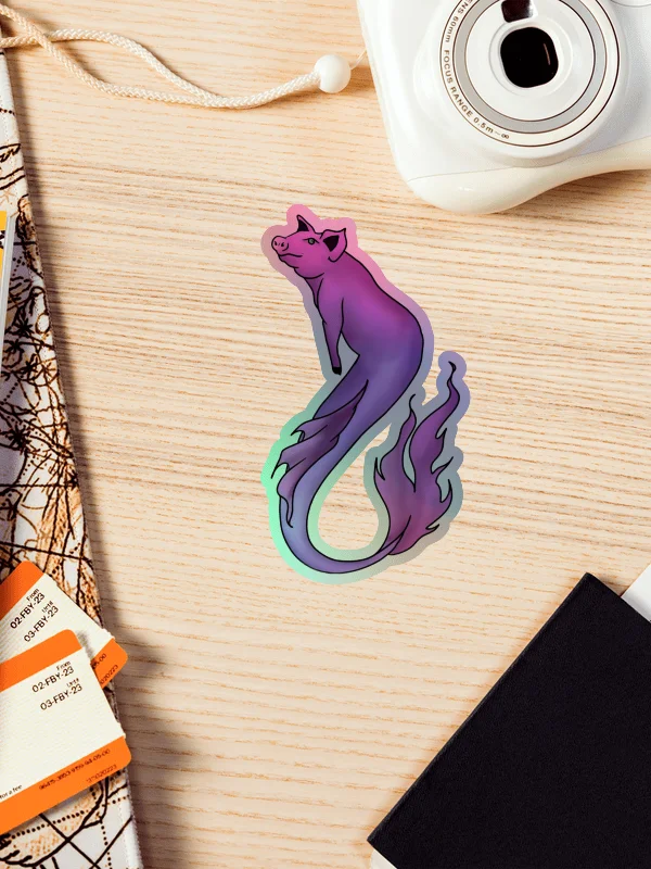 Mermaid pig Holographic Sticker product image (1)