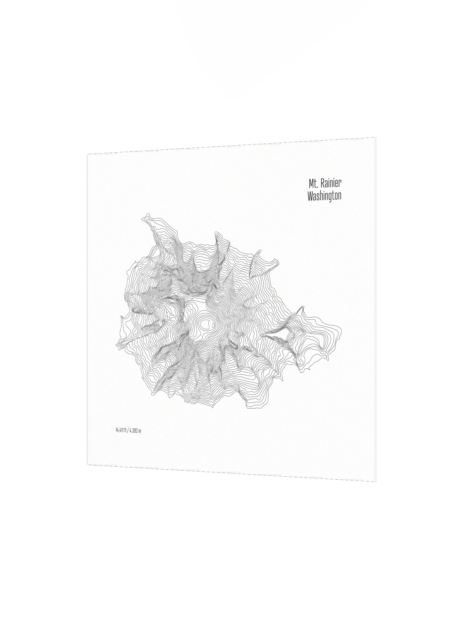 The topographic lines of Mount Rainier product image (2)