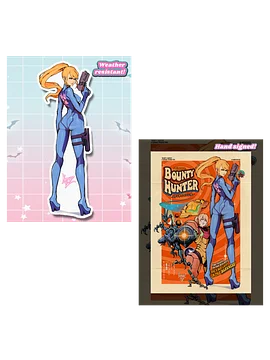 The Bounty Hunter Signed Print + XL Sticker