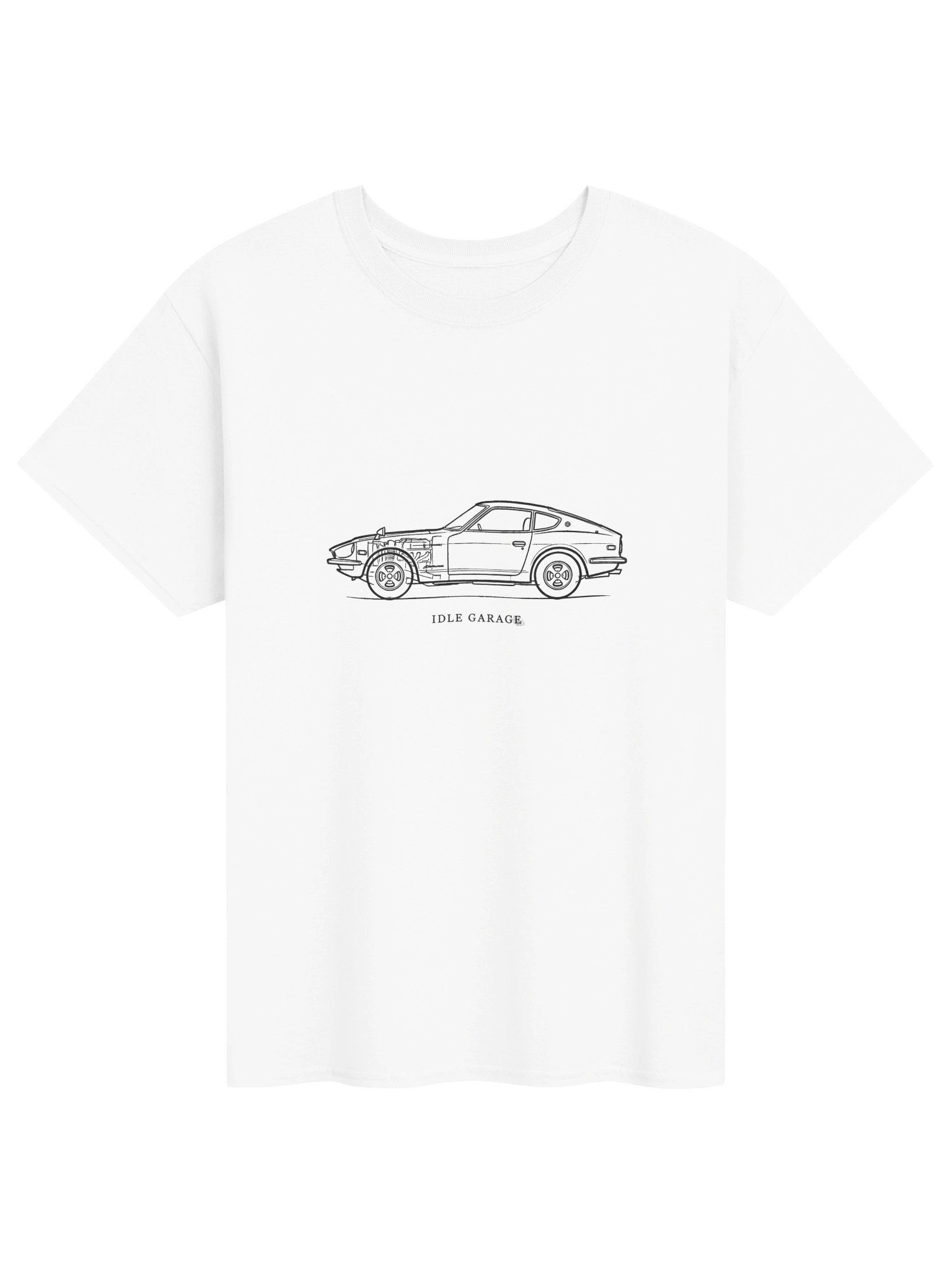 Idle Garage Classic Car Line Art Tee product image (1)