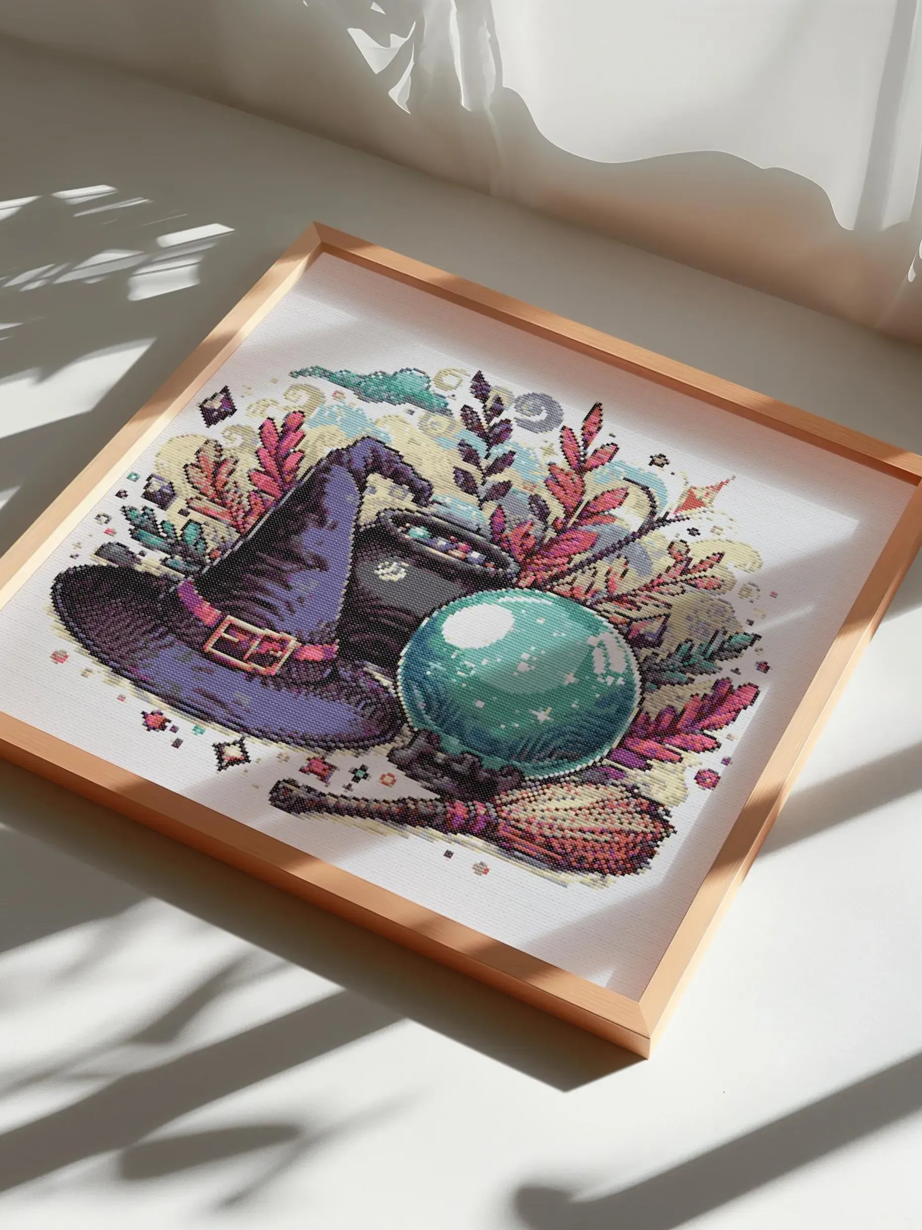 Purple Witch Cross Stitch Pattern product image (6)