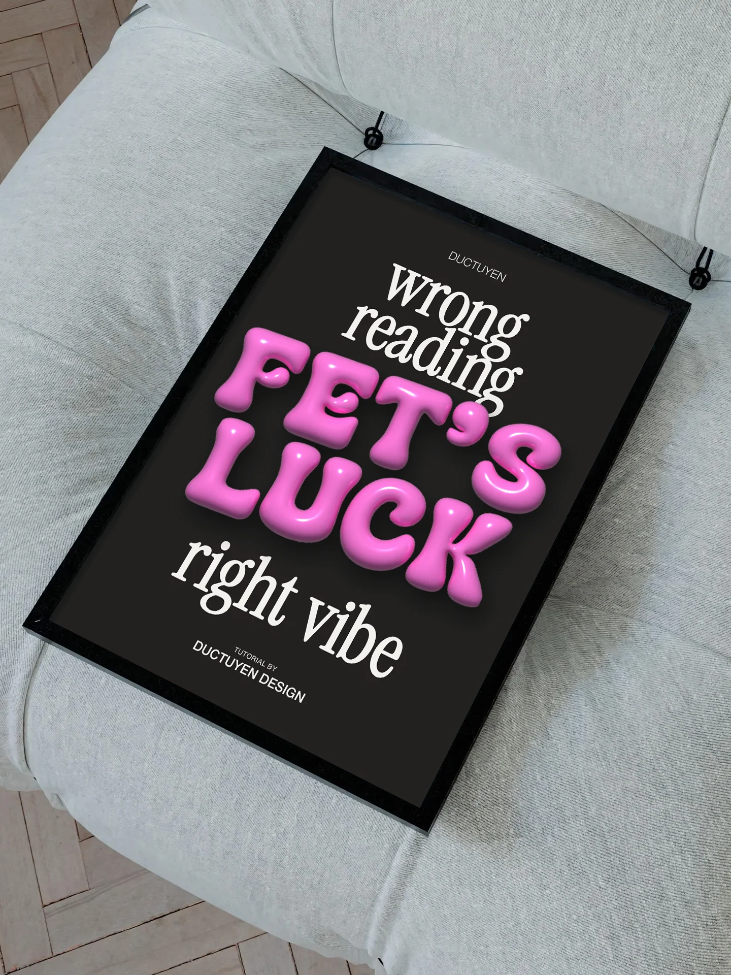"FET'S LUCK" Typography Print Poster (Unframe) product image (2)