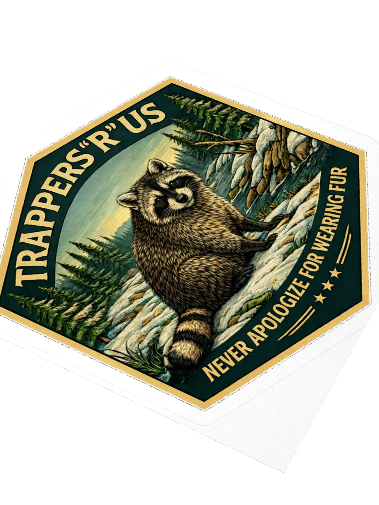 Sticker - Never Apologize - Raccoon product image (3)
