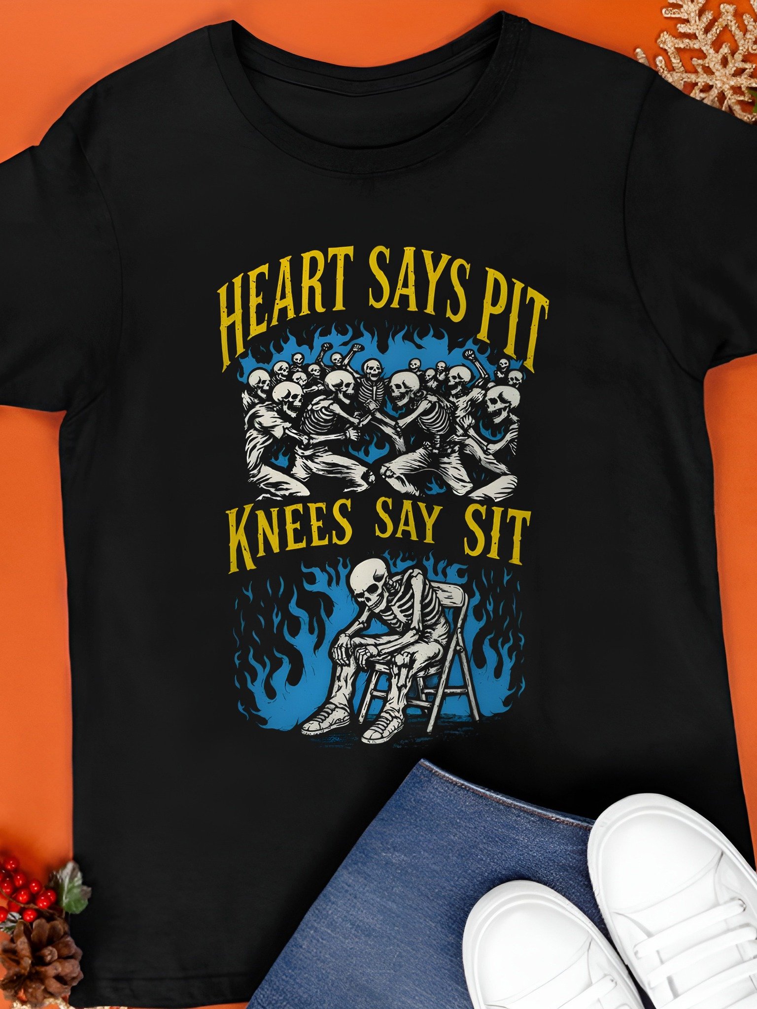 Heart Says Pit Knees Say Sit Shirt product image (1)