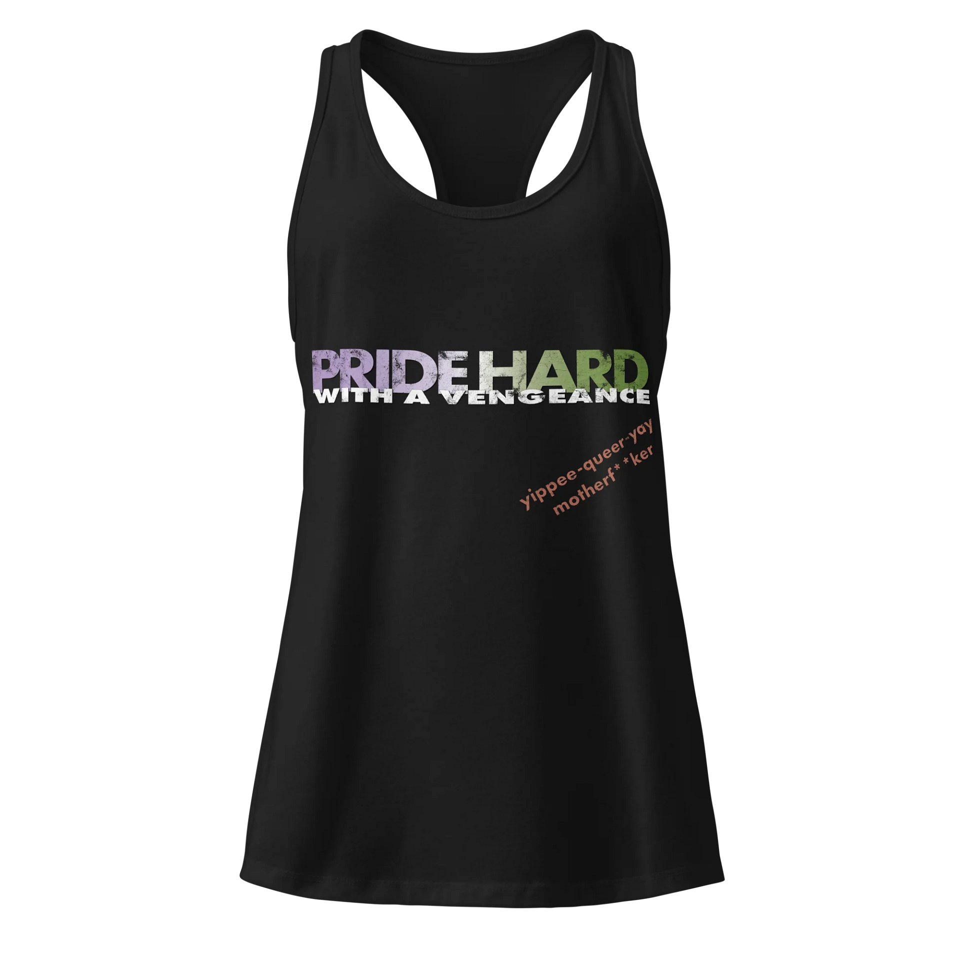 Genderqueer "Pride Hard" Racerback Tank product image (1)