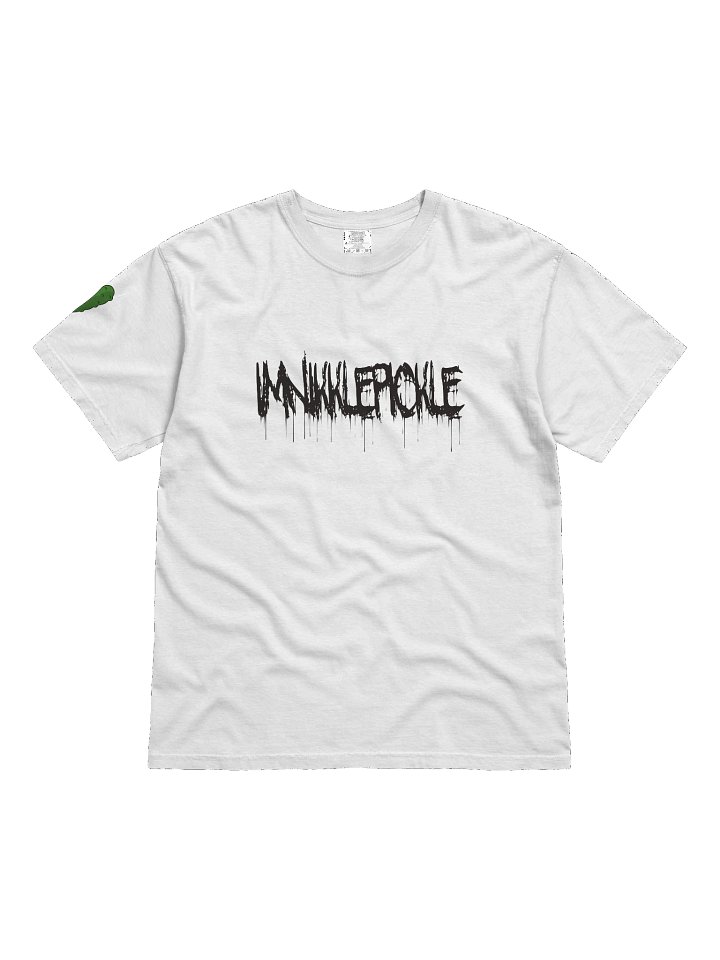 White t-shirt black logo product image (1)