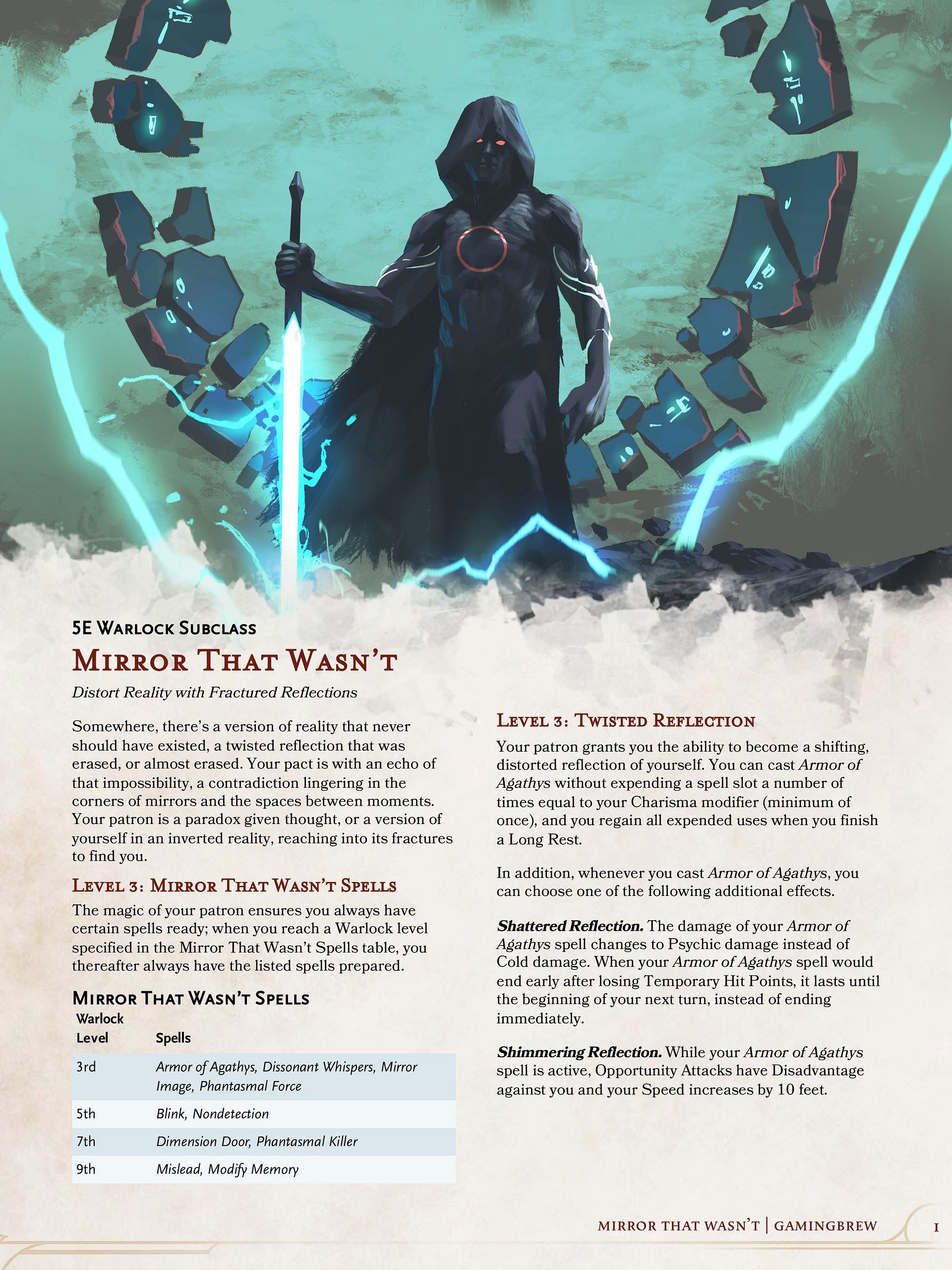 Mirror That Wasn't | 5.5E Warlock Subclass product image (2)