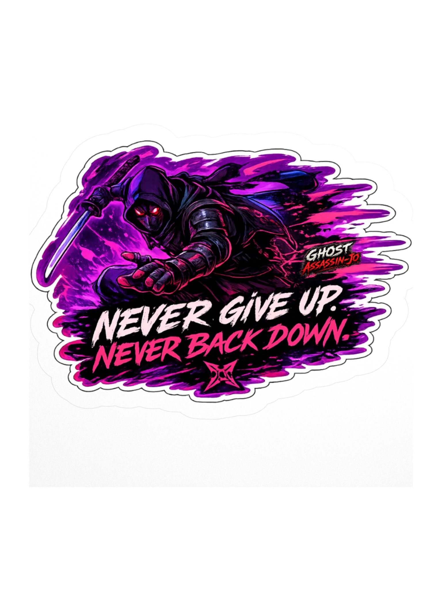 ⚔️ Never Back Down Sticker 🔥 product image (1)
