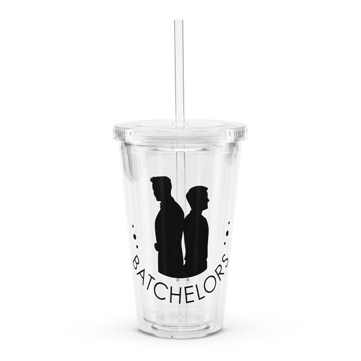 Batchelors Double Wall Clear Plastic Tumbler with Straw product image (1)