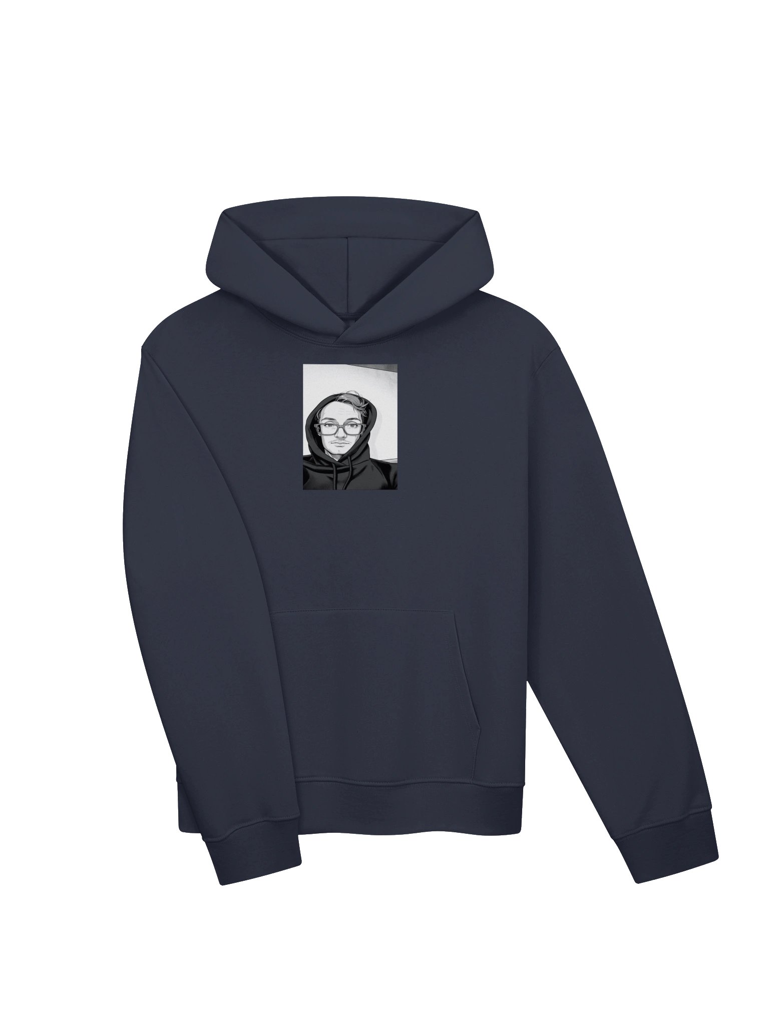 itssCSChris Black and White Cartoon Selfie Oversized Hoodie product image (27)