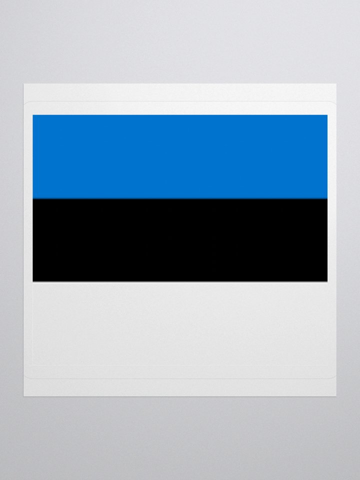 Estonia Flag Sticker | Blue Black White Design | Durable Vinyl | 3 Sizes product image (1)