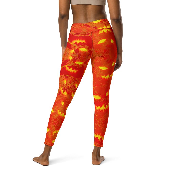 Ghost Jack O'Lantern Smiles Yoga Leggings product image (2)