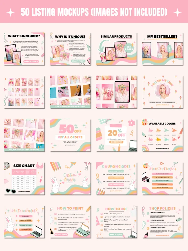 Whimsical MRR/PLR Branding Kit for Etsy product image (4)