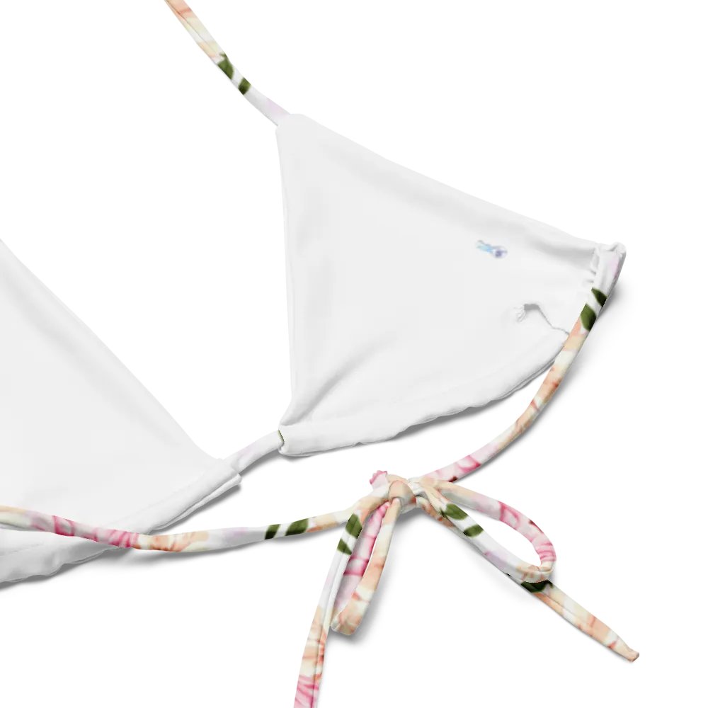 Watercolour Floral Pattern String Bikini Top - v1 product image (4)