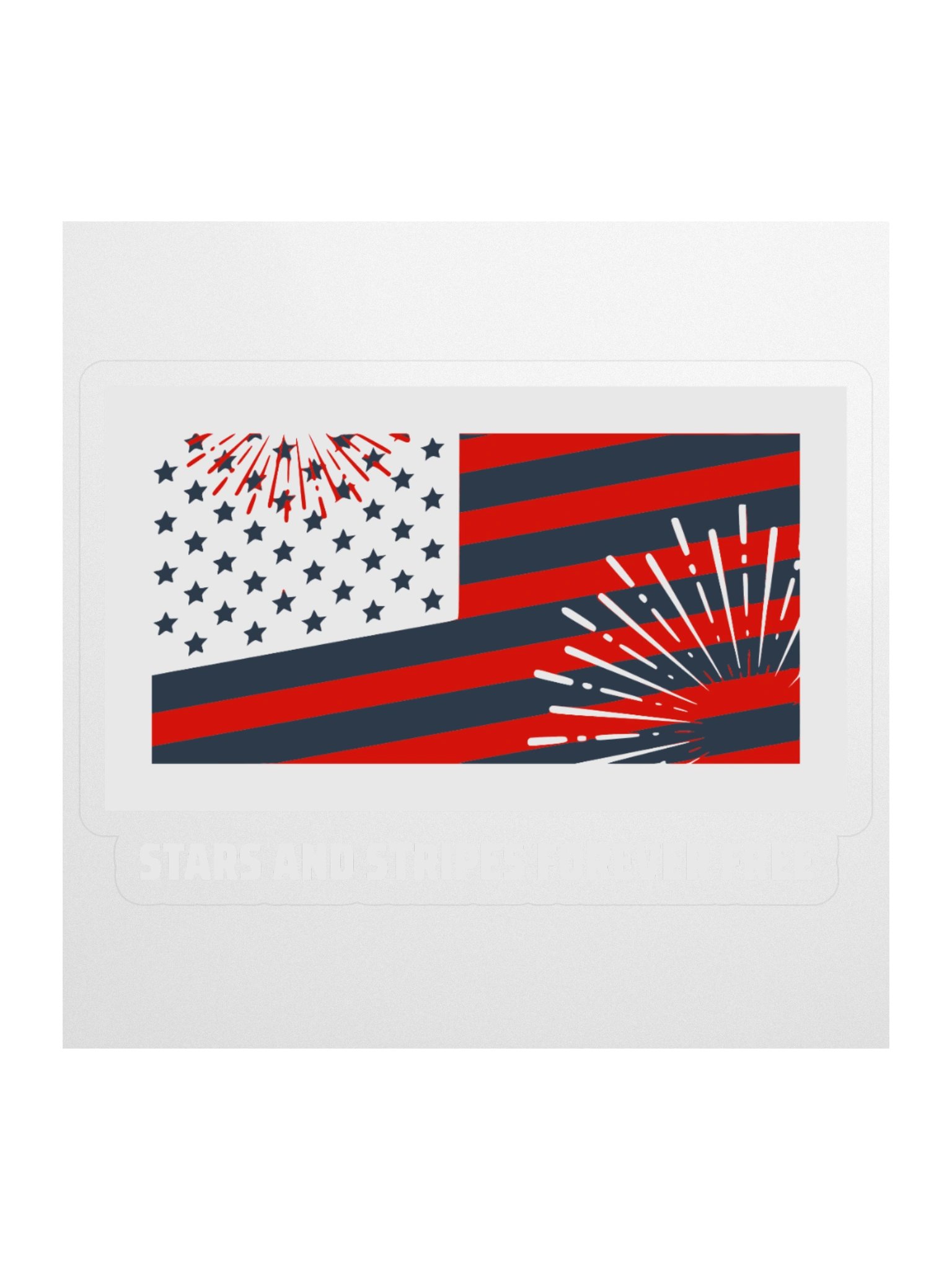 Firework Flag Kiss Cut Stickers product image (1)