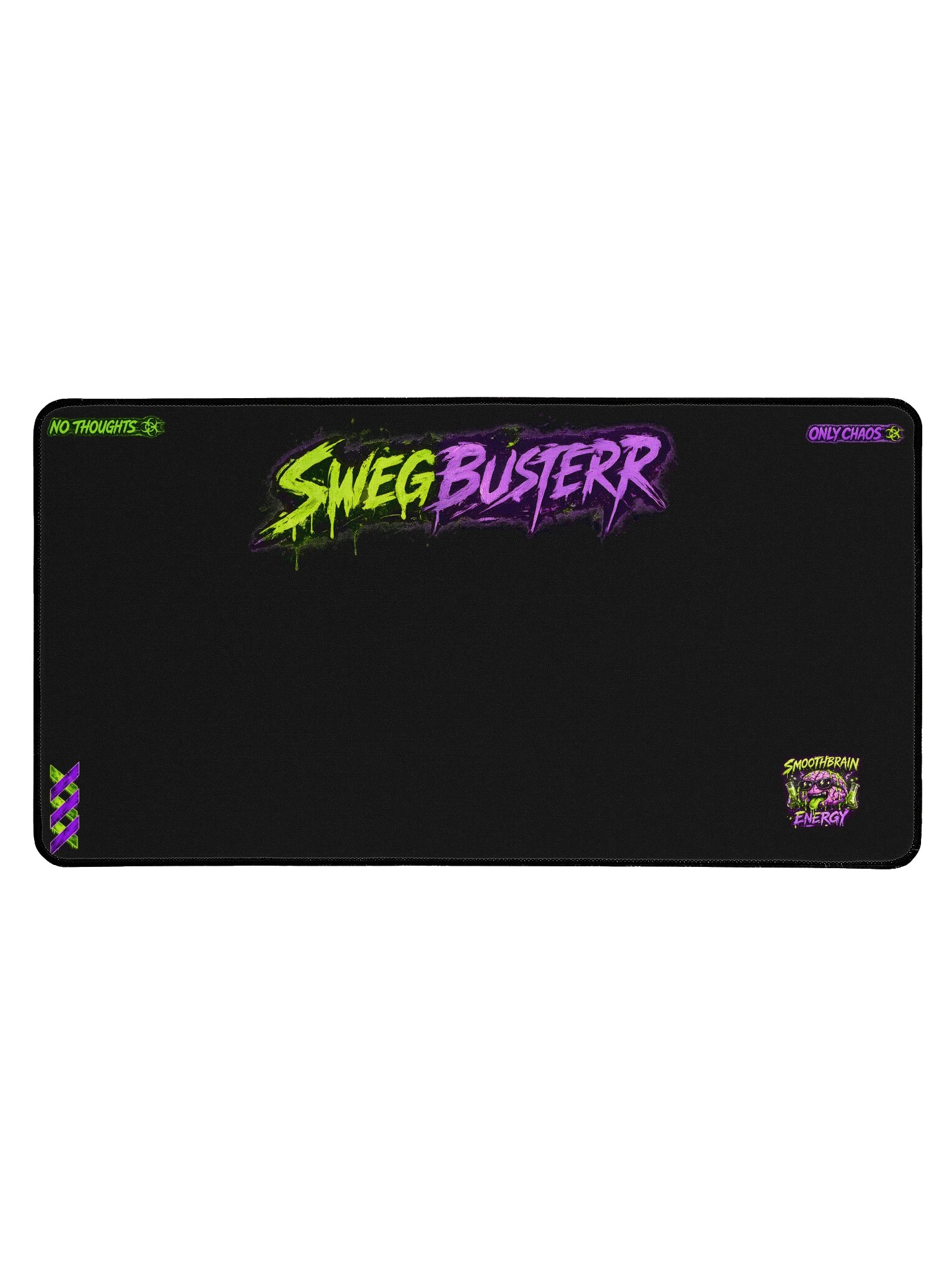 SWEG BUSTERR BLACK Neon Graffiti Desk Mat (15.5 x 31.5 in) product image (1)