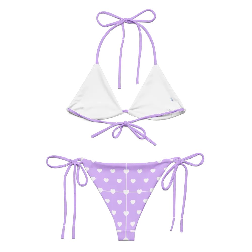 Pastel Heart Seamless Pattern String Bikini - v3 product image (5)