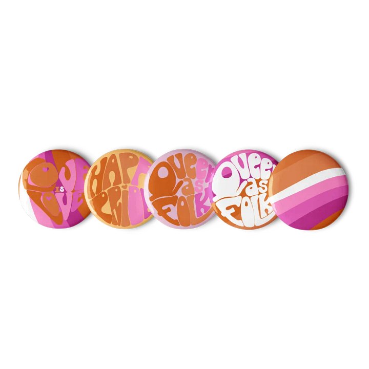 Lesbian Pride pin badge set product image (2)