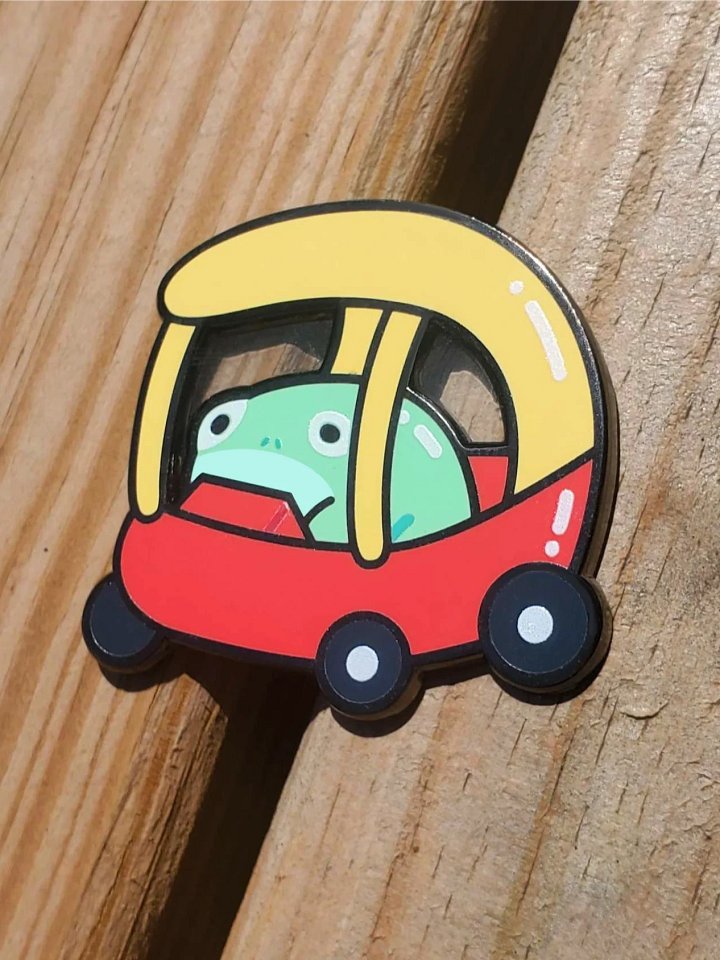 Froggy Car Metal Pin product image (1)