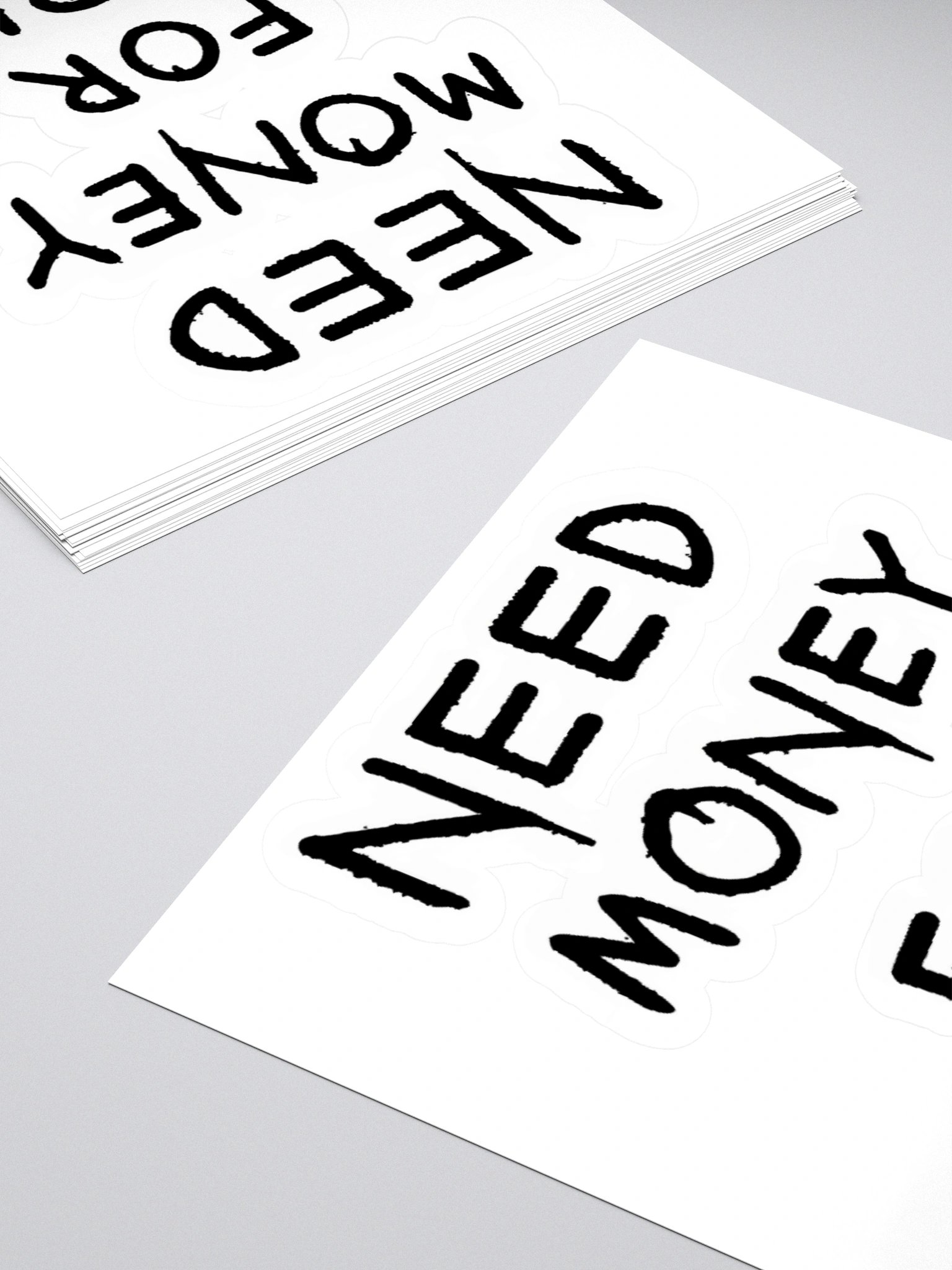 NEED MONEY FOR PPL Black Sticker product image (4)