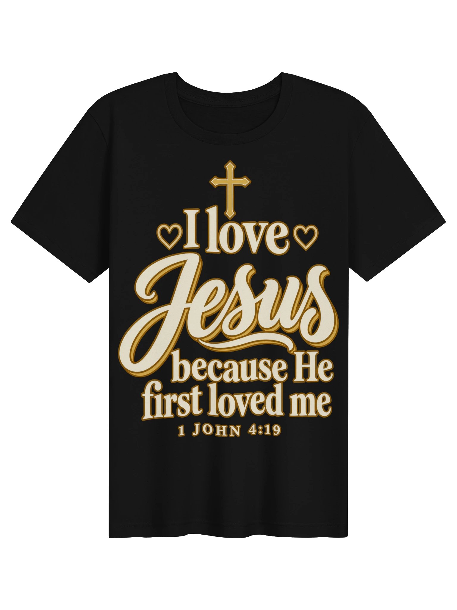I Love Jesus Because He First Loved Me. Bella+Canvas T-Shirt product image (1)