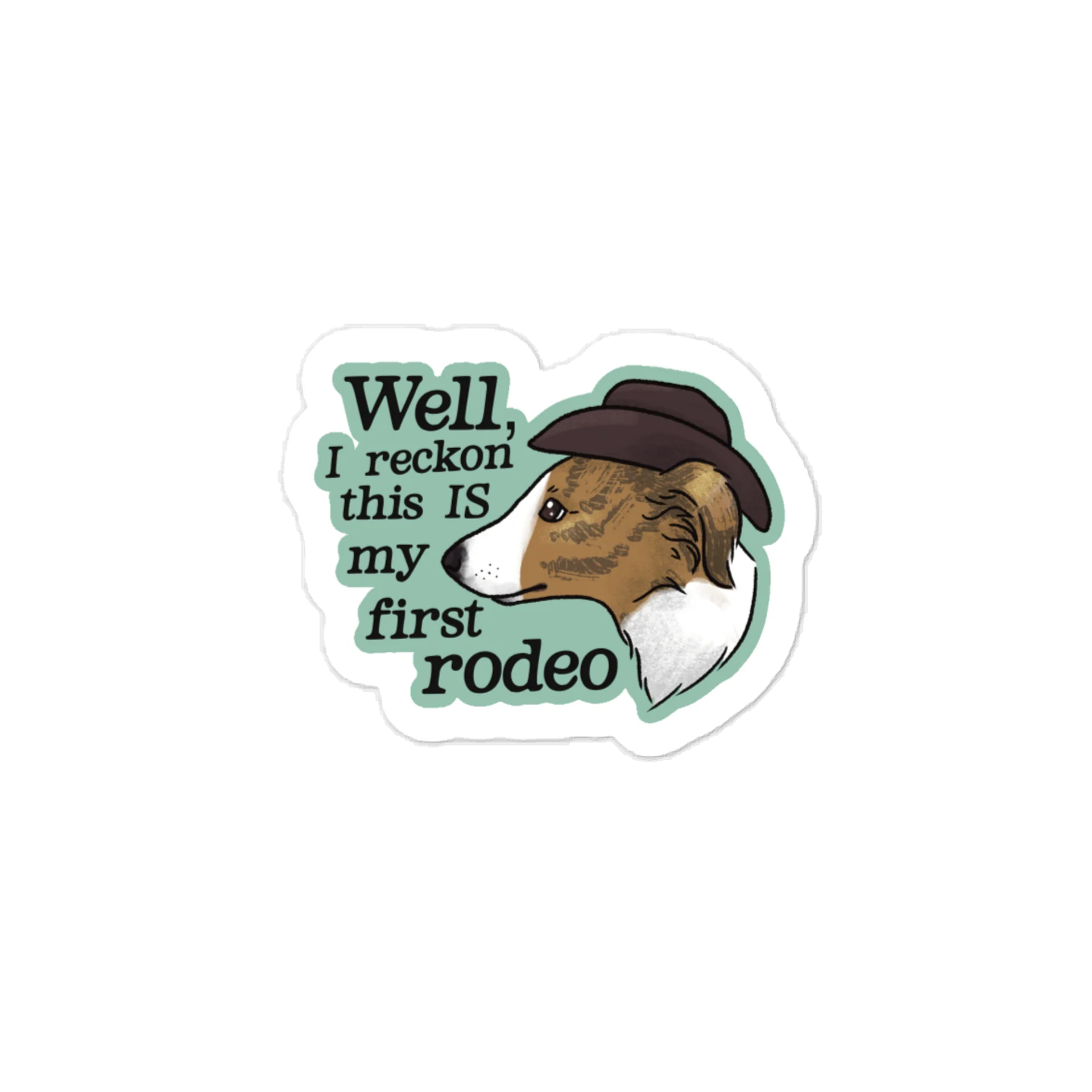 First Rodeo Puppy - Dorito Brindle - Sticker product image (1)