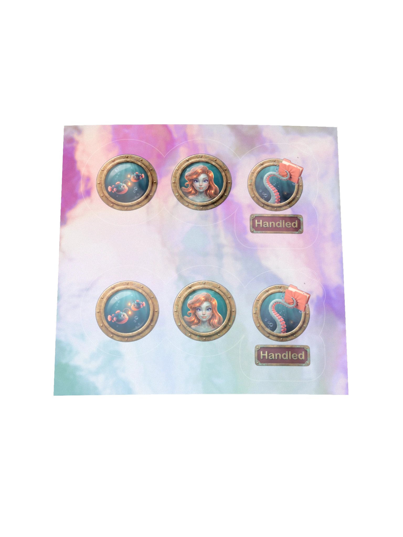 Handled porthole holographic stickers product image (2)