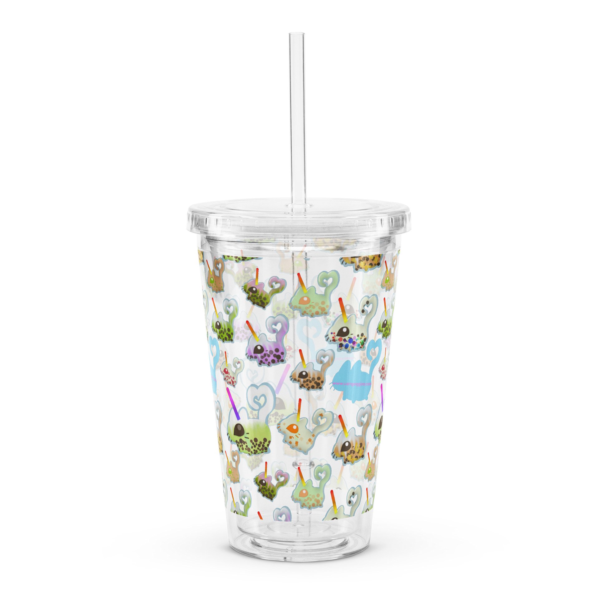 boba vanny pattern clear drink cup product image (2)