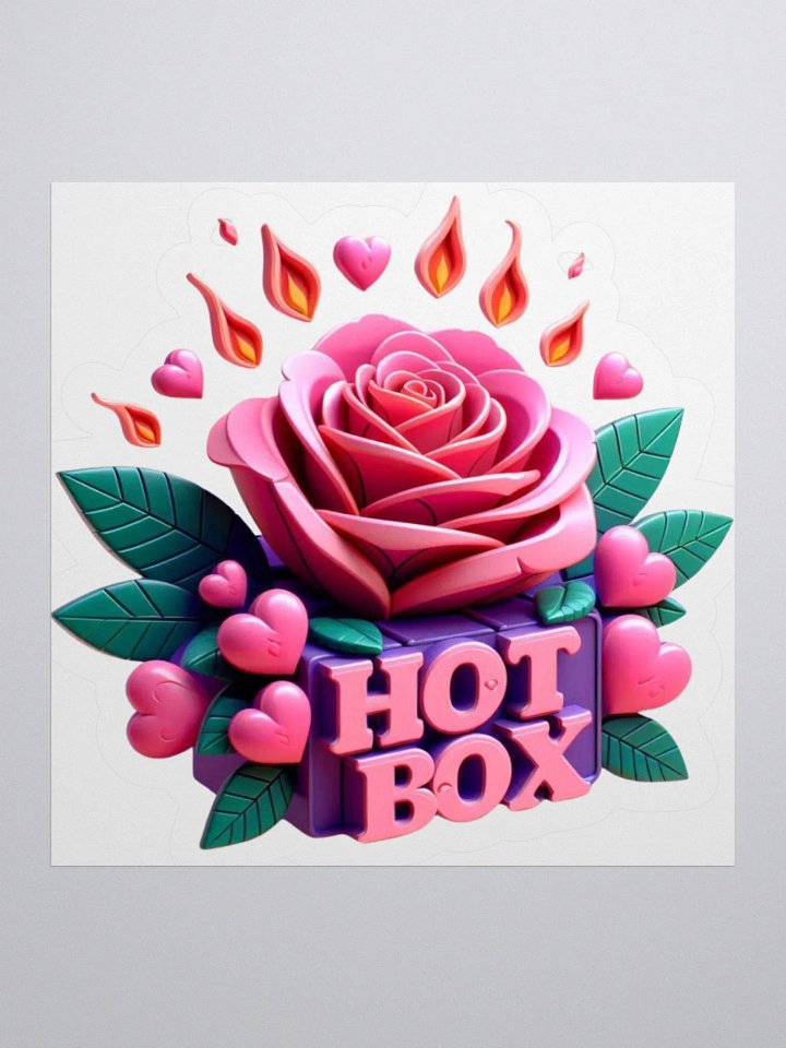HOT BOX FAM ROSE EMOJI HOT BOX LOGO STICKER product image (3)