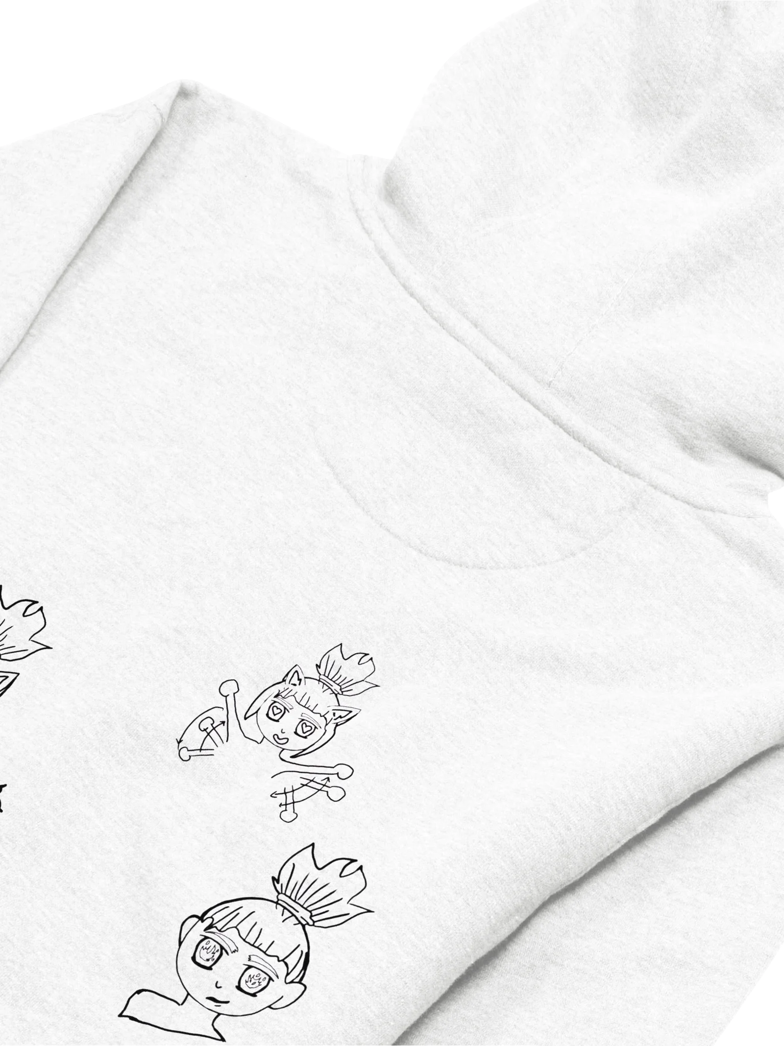 Lara Catpaw lineart hoodie product image (4)