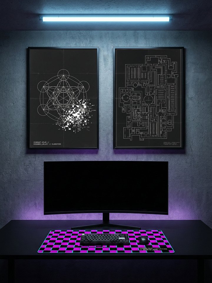 // HARDWARE_SYNC // DUAL_BLUEPRINT_KIT - Simulation Theory Poster Set product image (1)