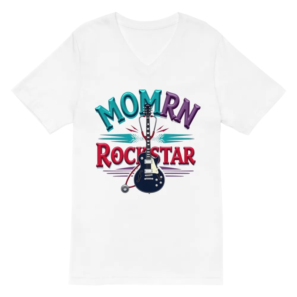 Rockstar Mom RN V-Neck Tee product image (6)