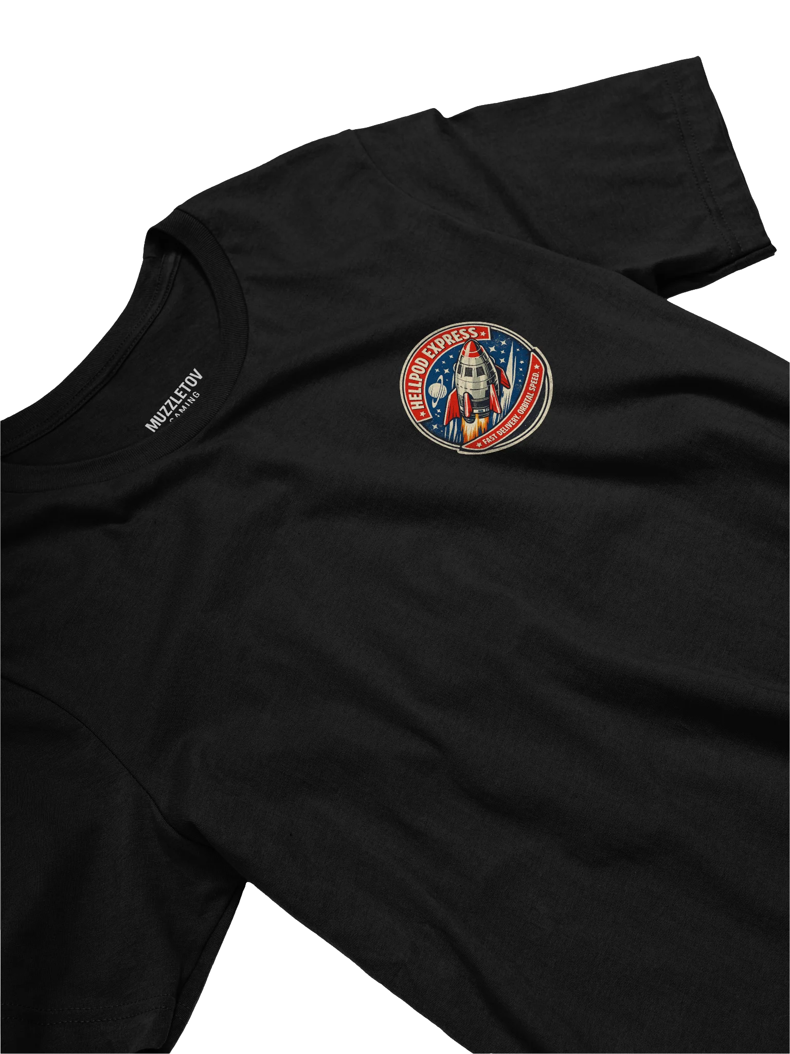 Hellpod Express – Orbital Delivery Service | Retro Sci-Fi Helldivers Inspired Tee product image (9)
