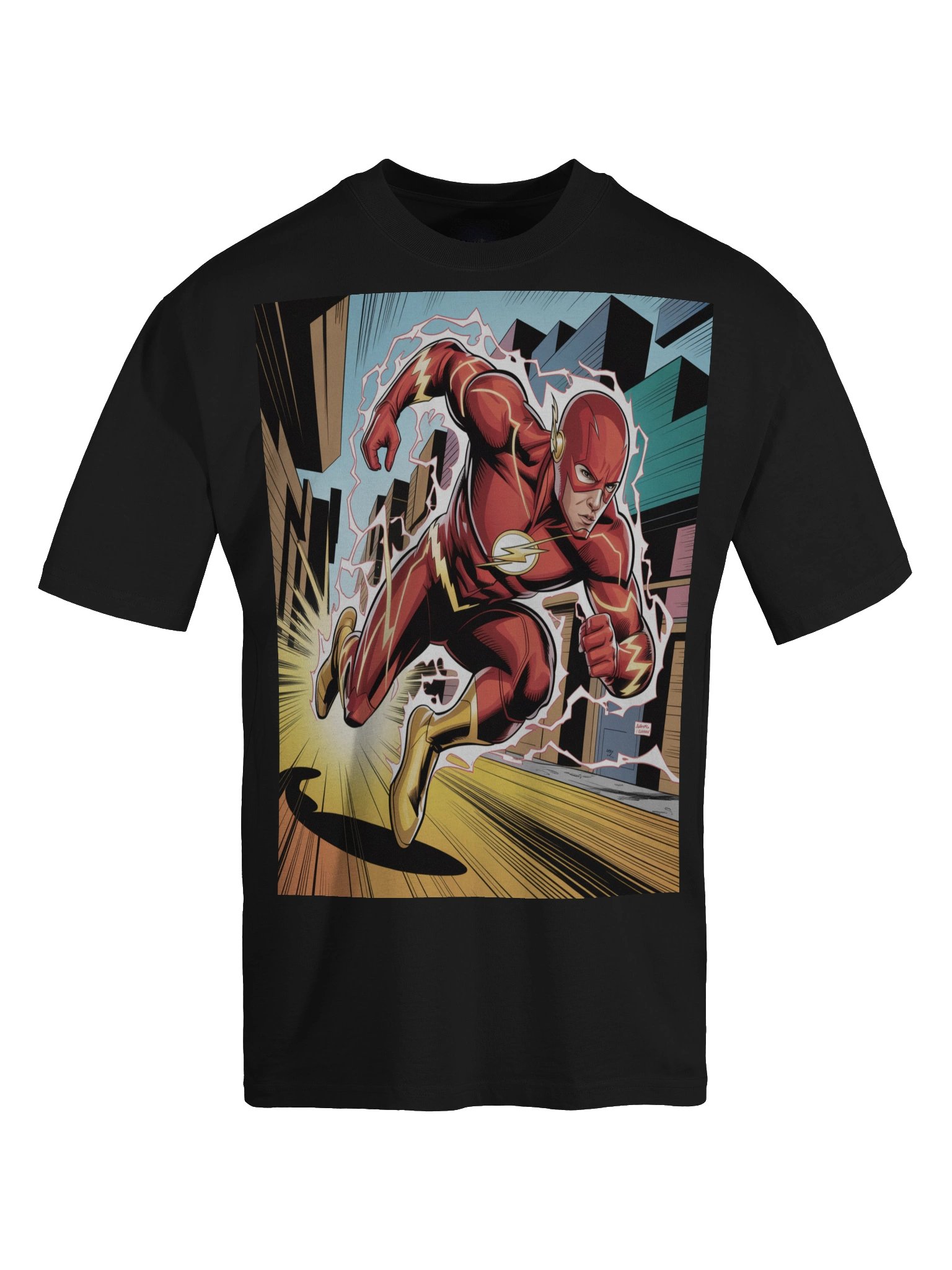 Eclipse Dash: The Flash Faded Phantom Oversized T-Shirt product image (1)
