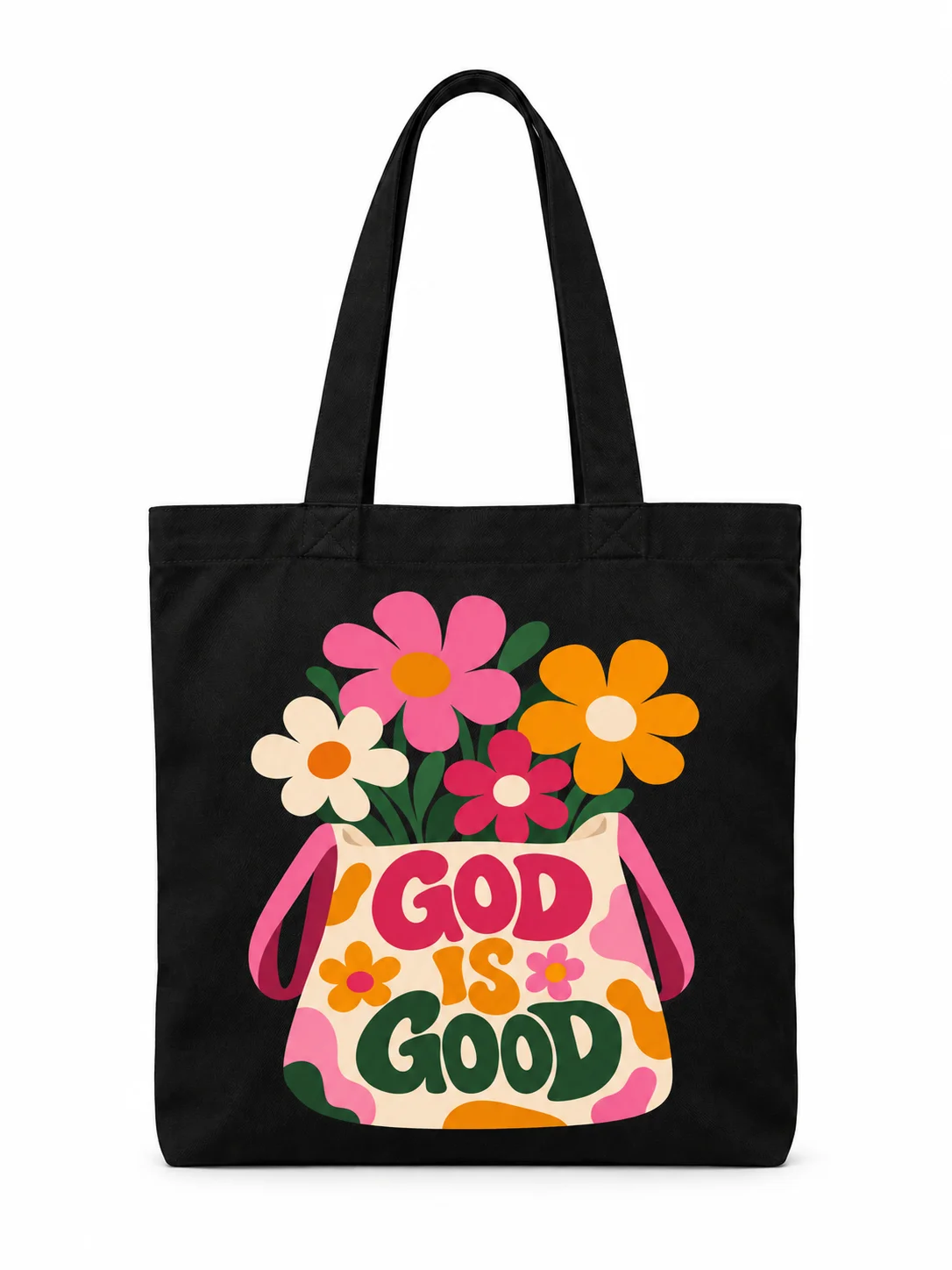 God Is Good PNG – Retro Floral Christian Shirt Design product image (1)
