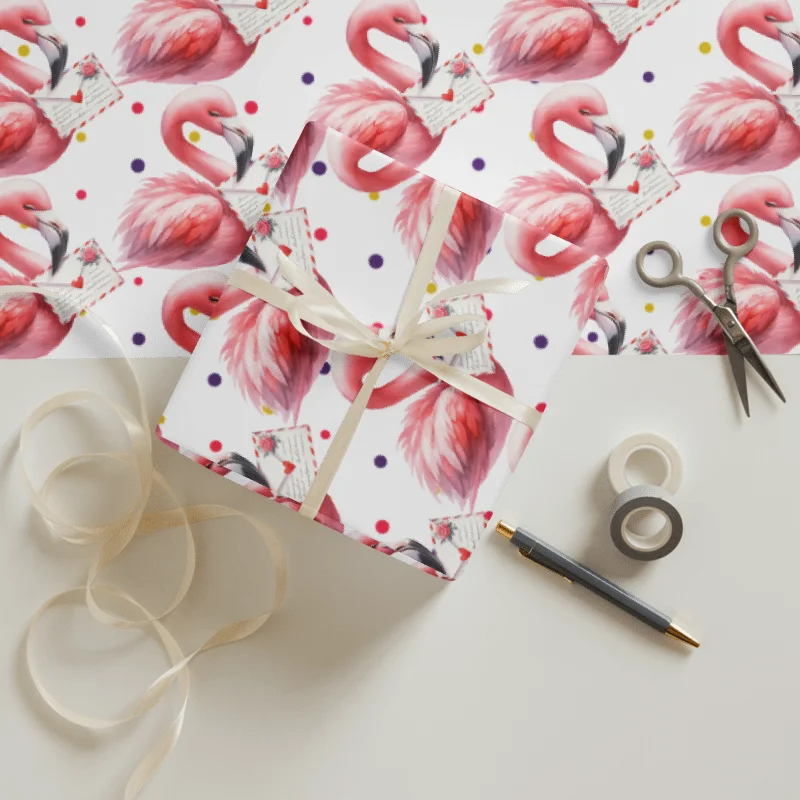 Flamingo Pattern Wrapping Paper Sheets (3) product image (2)