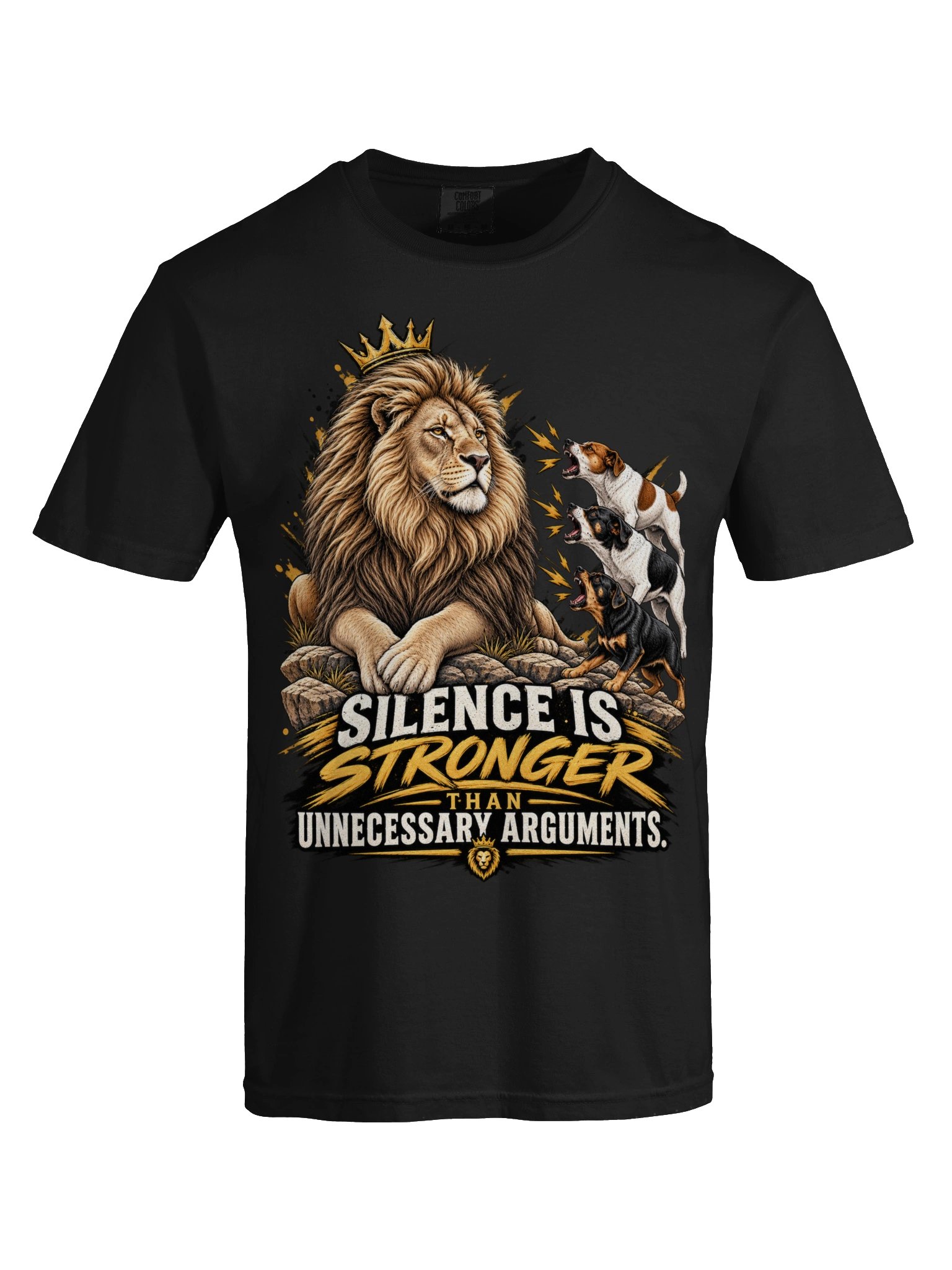 Silence Is Stronger Than Unnecessary Arguments Lion & Dogs product image (17)
