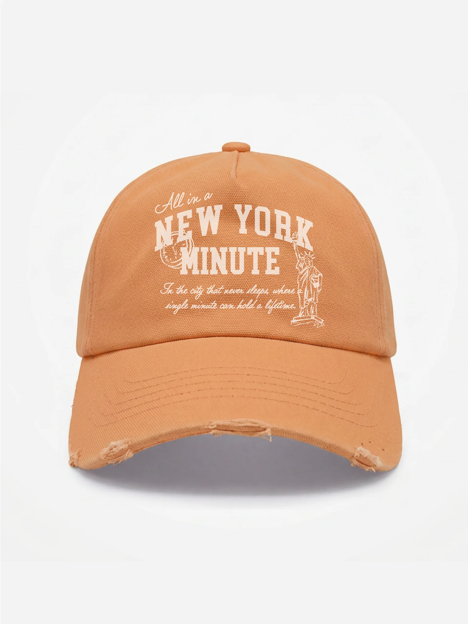 NYM Distressed Mid-Profile 5 Panel Hat product image (1)