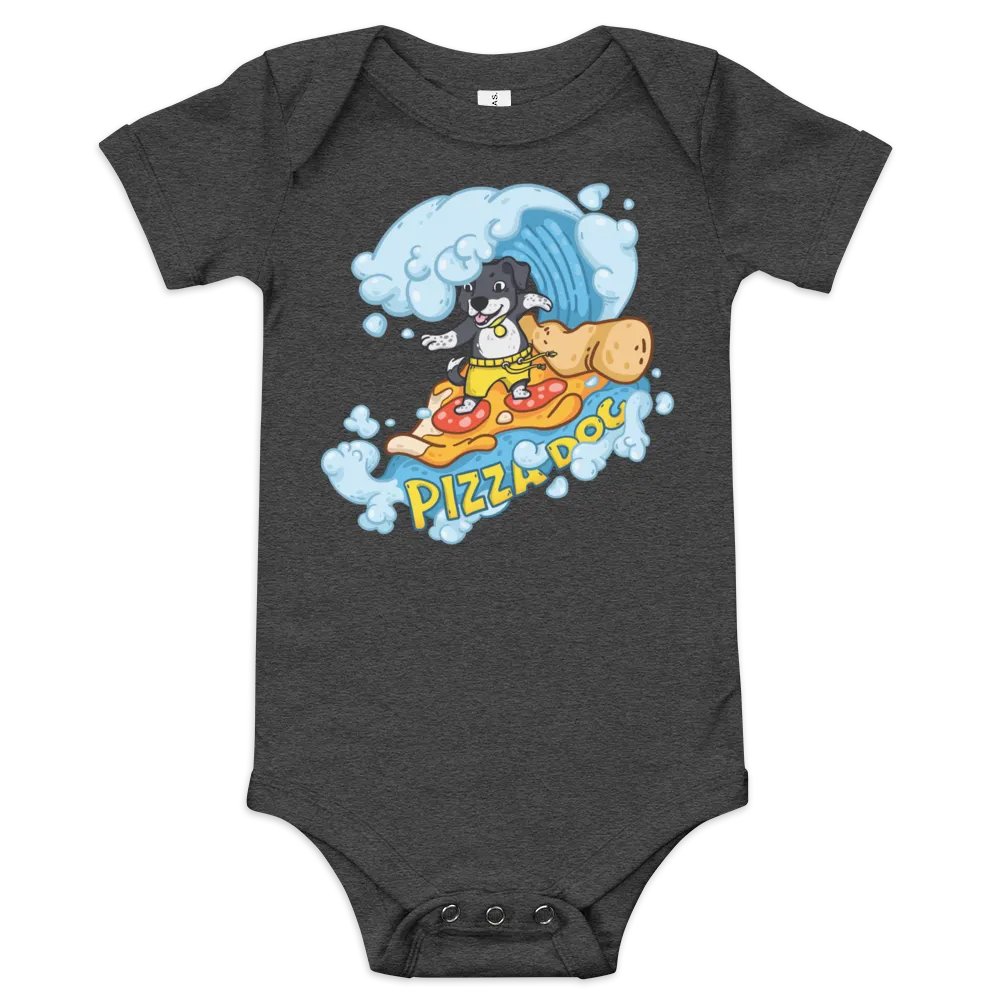 Pizza Pup Surfer Baby One Piece product image (1)