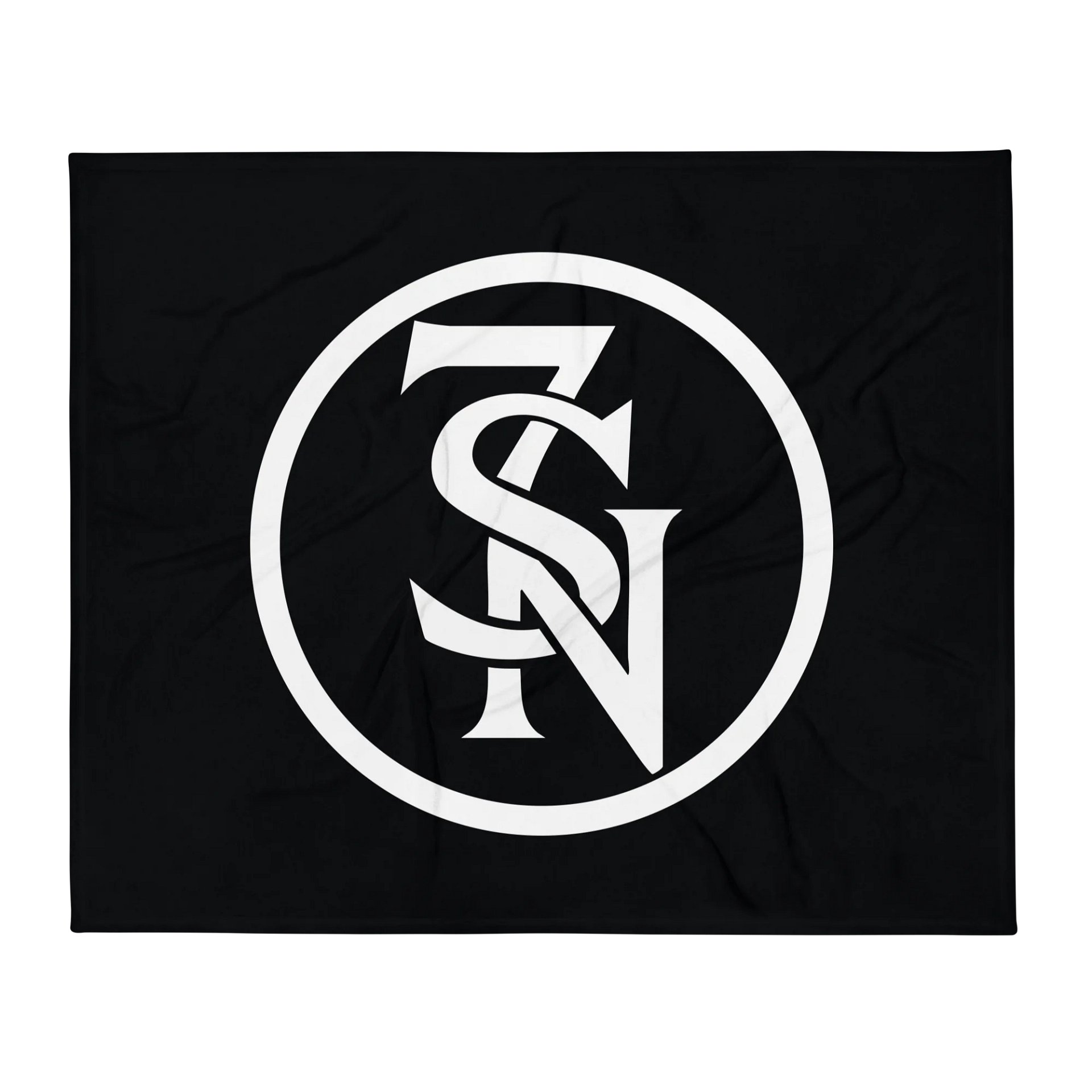 Seven Shades of Nothing White Logo on Black Throw Blanket product image (1)