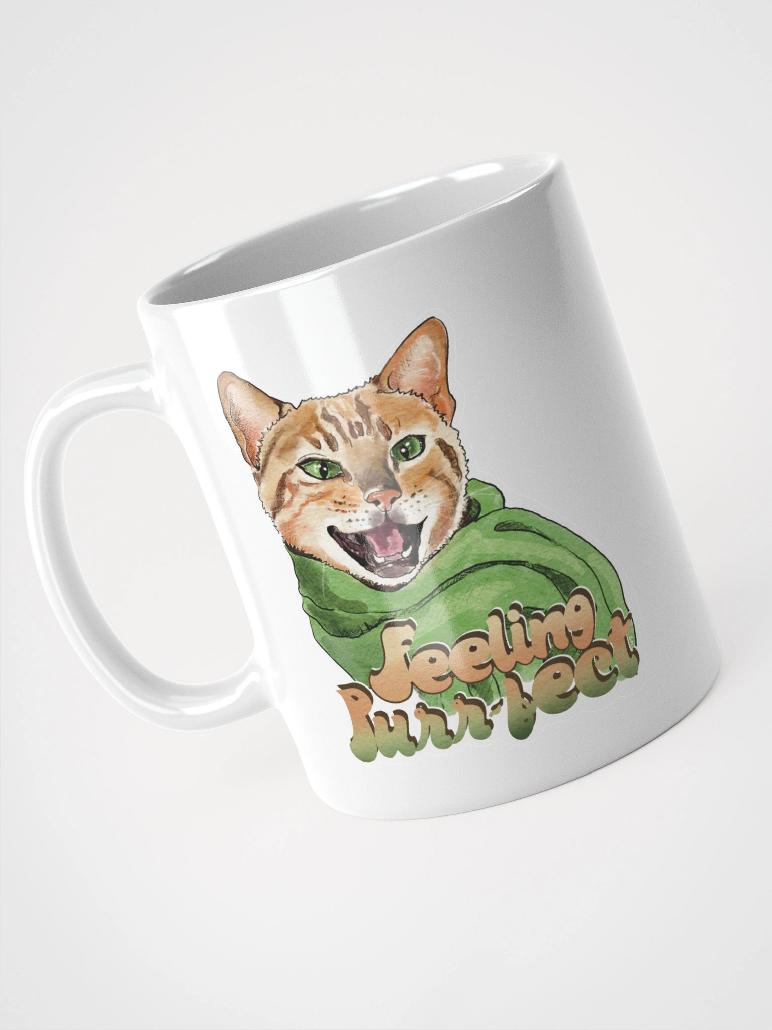 Feeling Purr-fect Cat with a scarf Mug product image (3)
