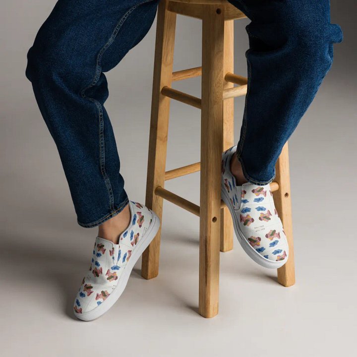 Kid Airplane (Men's Slip-On Canvas Shoes) product image (1)