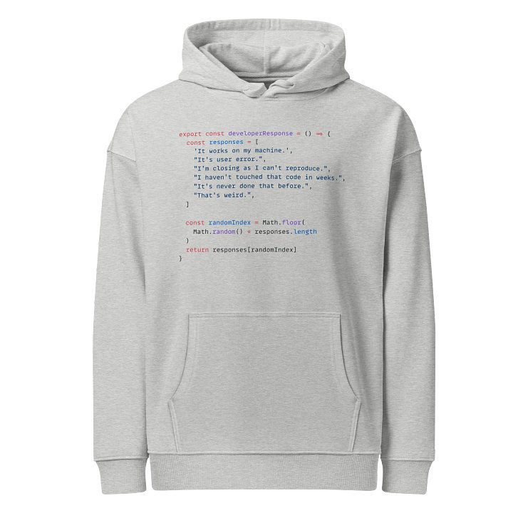 Developer Excuse Javascript Hoodie - Light product image (1)