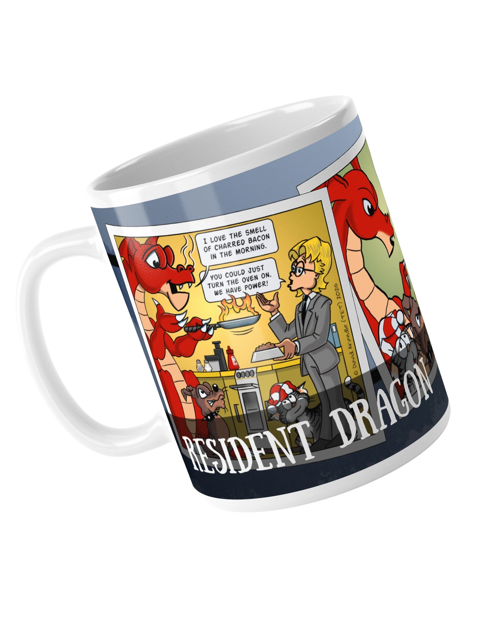 Resident Dragon Comic Eat Three-Panel Mug product image (5)