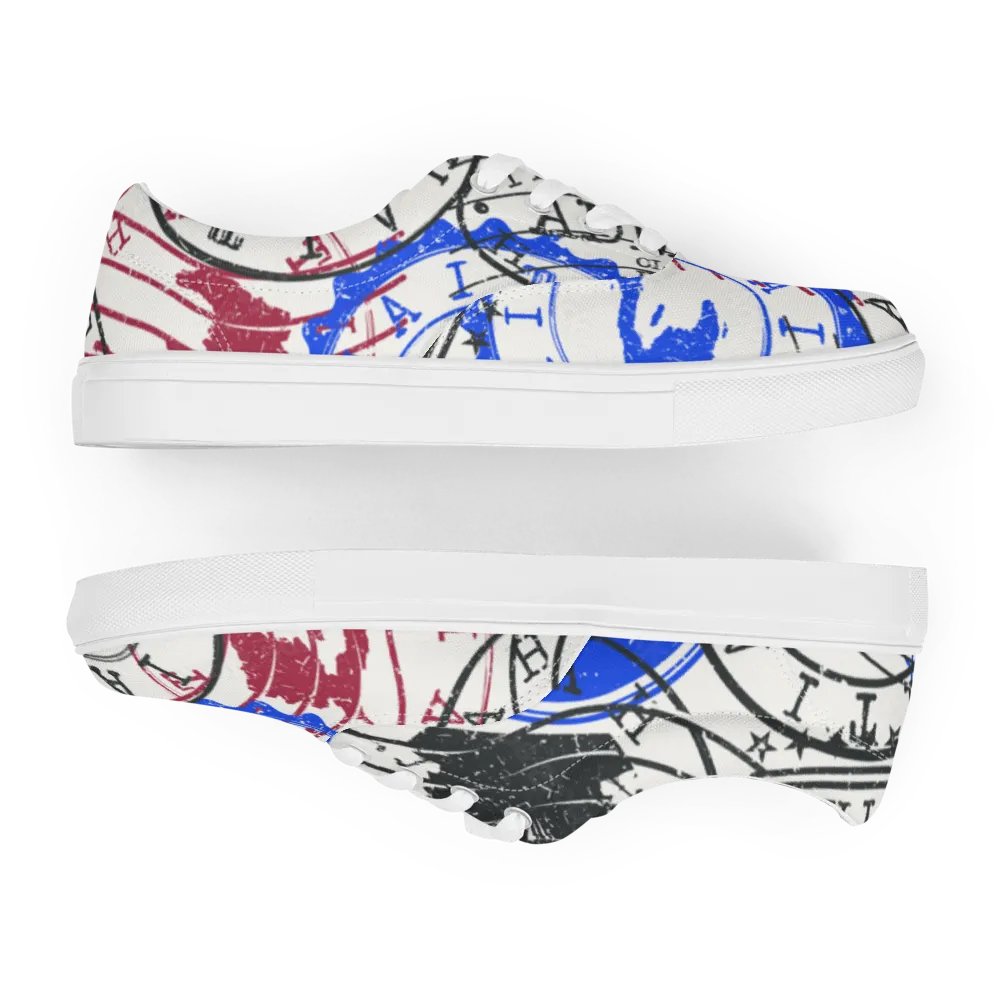 Haitian Stamp Collection Men's Canvas Shoes product image (8)