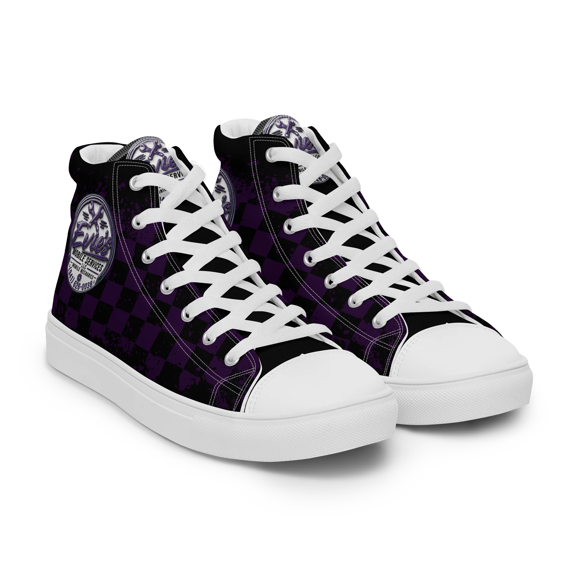 Evie’s Mobile Services Logo High Tops product image (8)