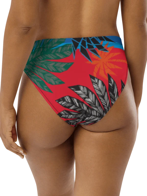 Tropical vision-Recycled High Waisted Bikini Bottom product image (4)