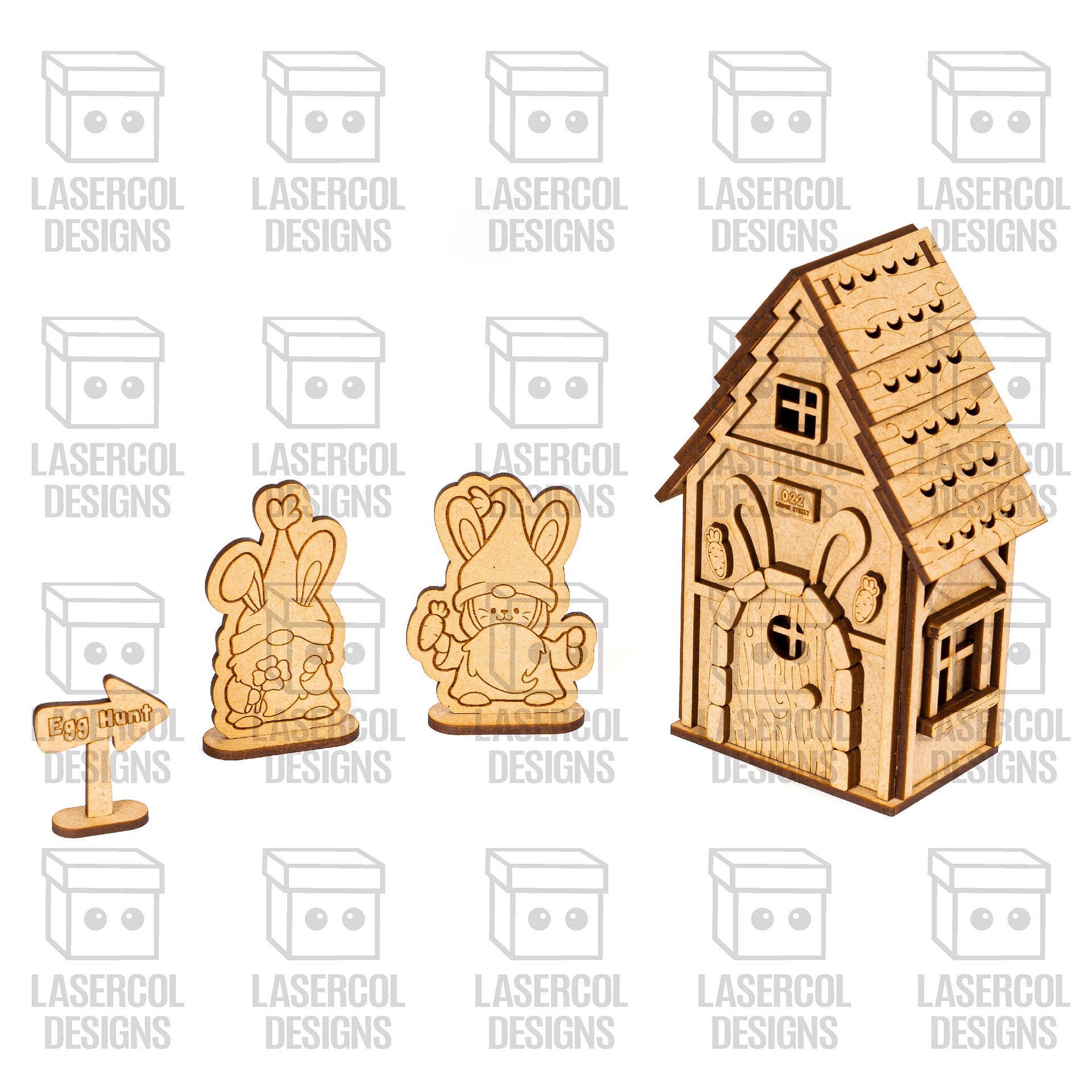 Easter Gnomes House Set 1 - Laser Cut Files product image (5)