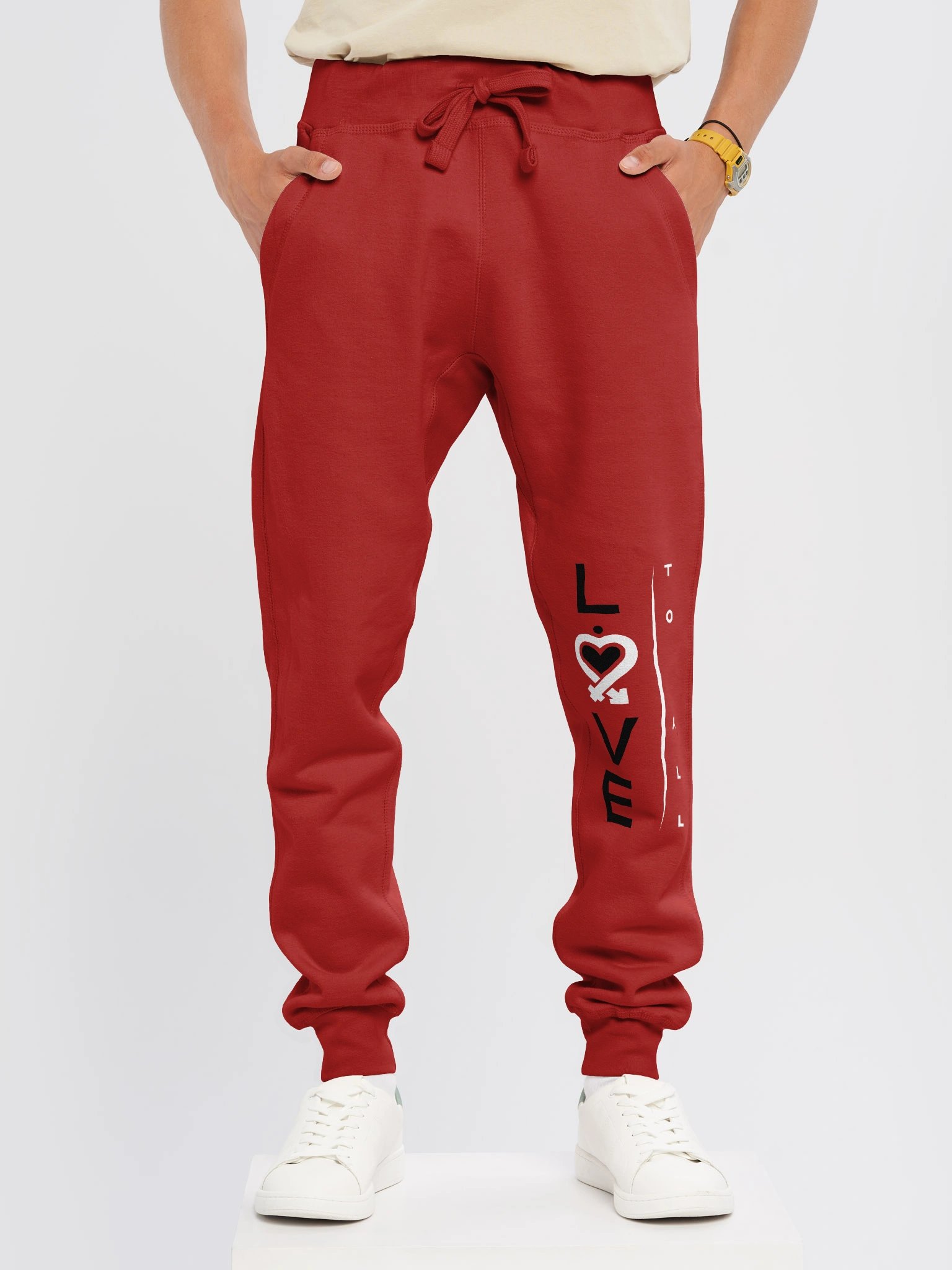 L2A Red Fleece Joggers product image (4)
